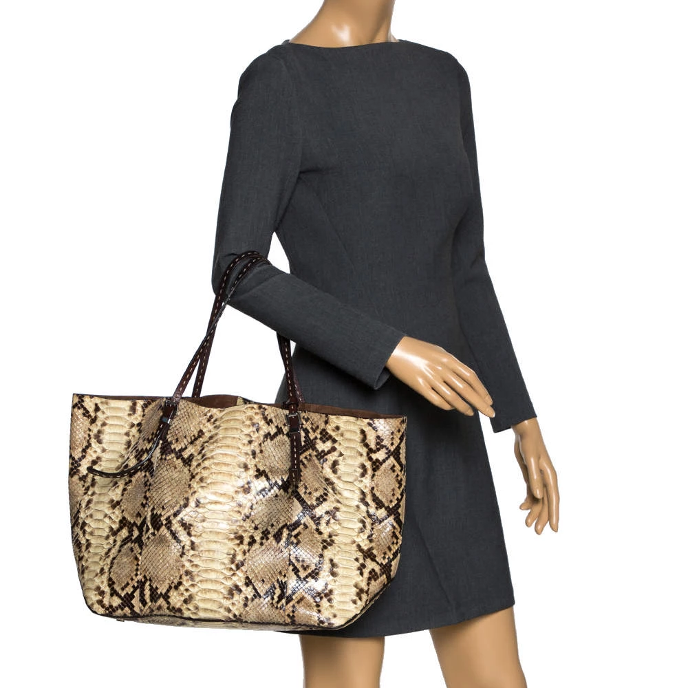 Michael Kors Multicolor Python Leather Ultra Stitch Handle Jaryn Tote For Women - Image 2