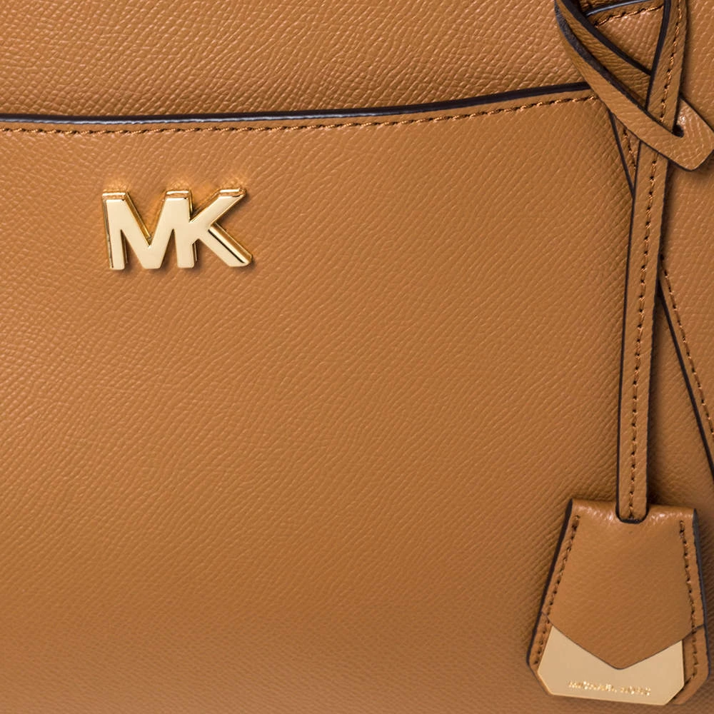 Michael Kors Tan Leather Maddie East/West Top Zip Tote For Women - Image 5