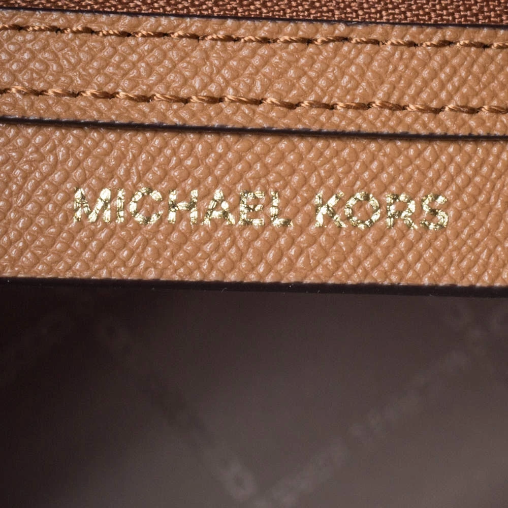 Michael Kors Tan Leather Maddie East/West Top Zip Tote For Women - Image 9