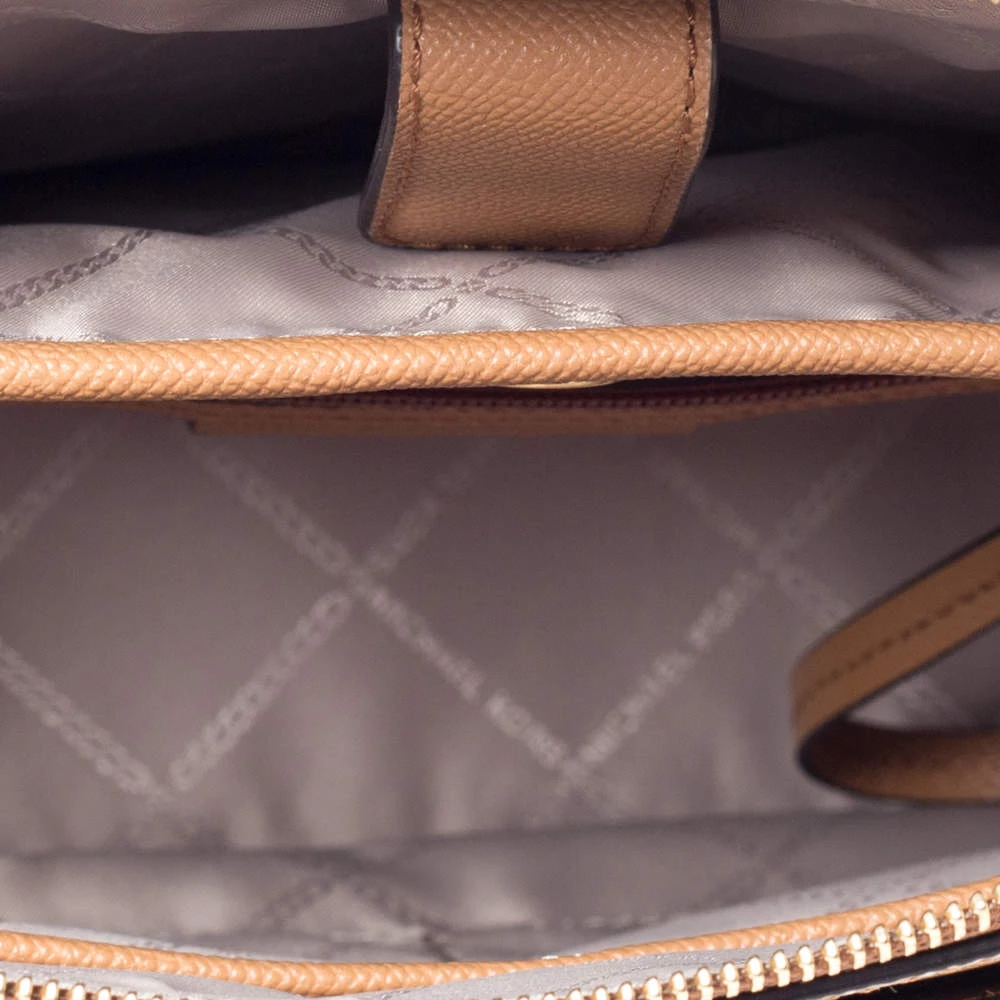 Michael Kors Tan Leather Maddie East/West Top Zip Tote For Women - Image 7