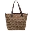 Michael Kors Beige/Brown Canvas And Leather Tote For Women