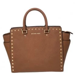 MICHAEL Michael Kors Tan Leather Large Selma Tote For Women