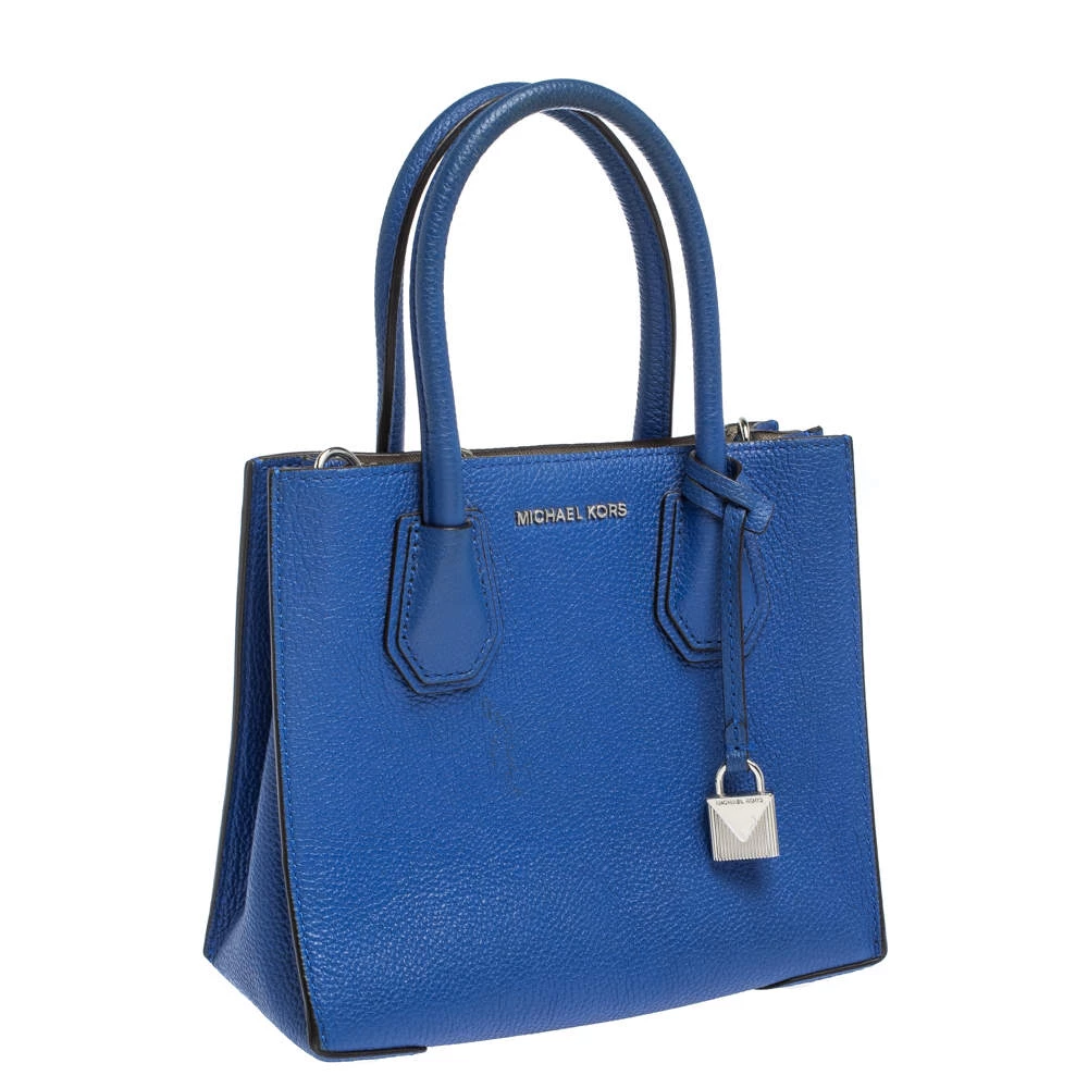 Michael Kors Royal Blue Leather Mini Mercer Tote For Women - Image 3