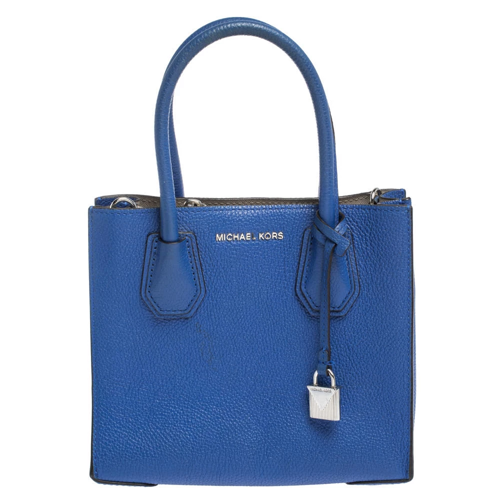 Michael Kors Royal Blue Leather Mini Mercer Tote For Women