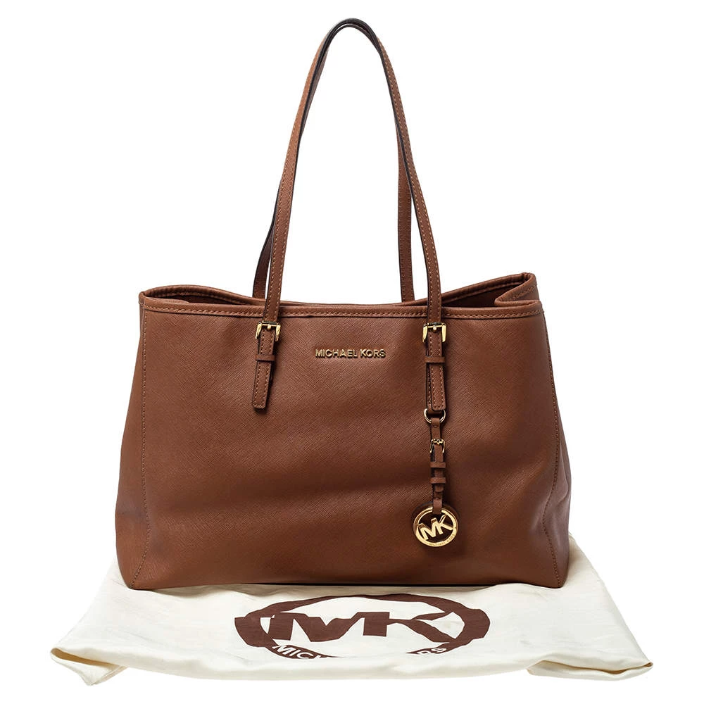 MICHAEL Michael Kors Tan Leather Jet Set Travel Tote For Women - Image 11