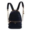 Michael Kors Dark Blue Nylon Backpack For Women
