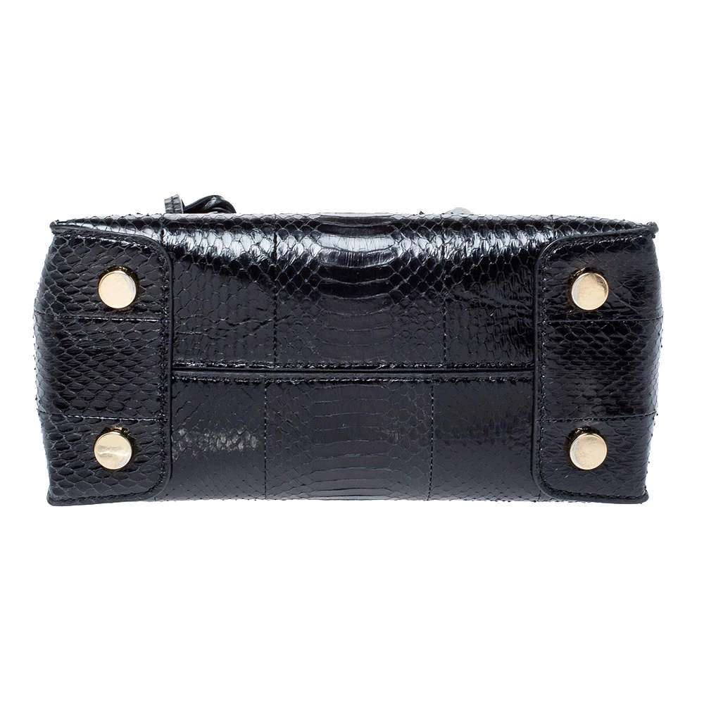 Michael Kors Black Snakeskin Small Mercer Tote For Women - Image 6