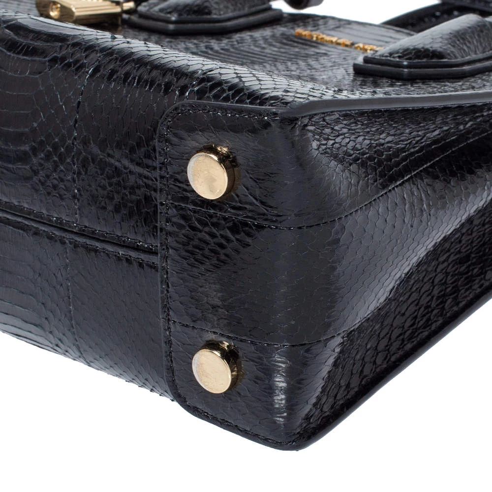 Michael Kors Black Snakeskin Small Mercer Tote For Women - Image 12