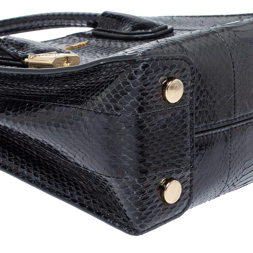Michael Kors Black Snakeskin Small Mercer Tote For Women - Image 11