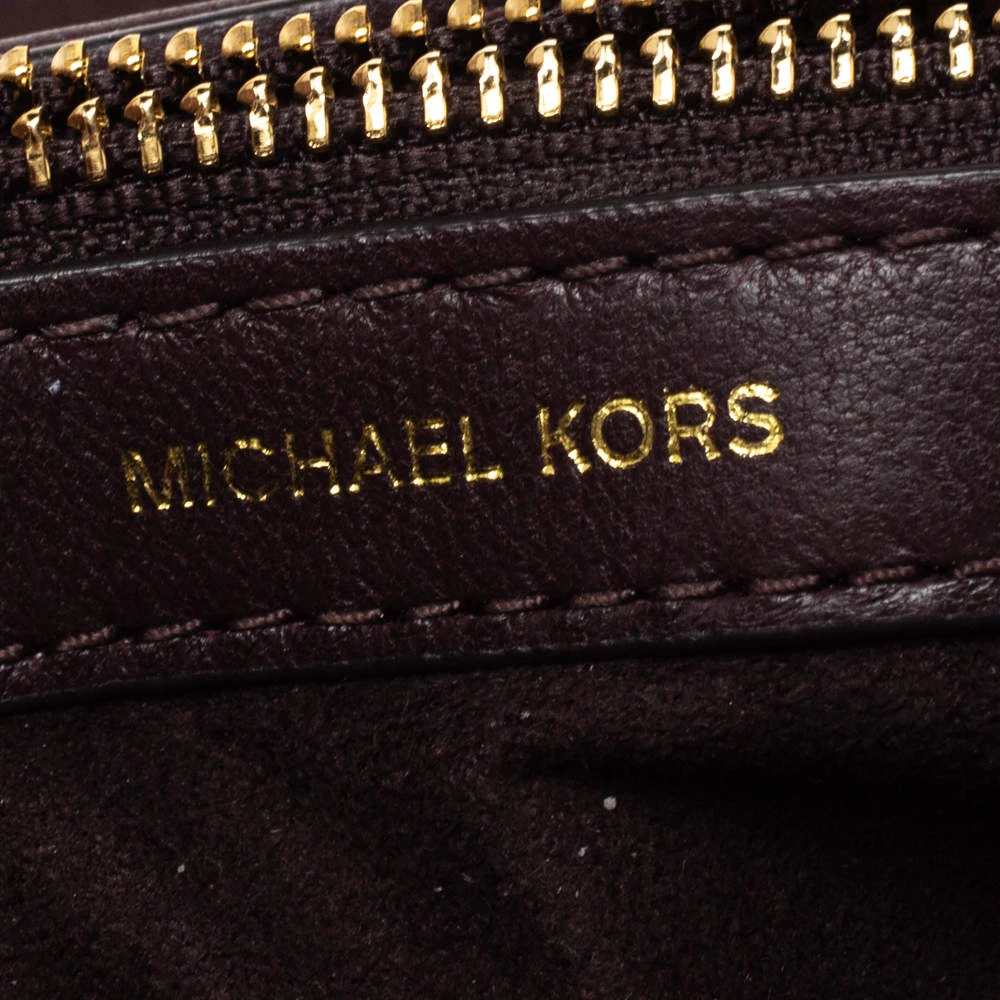 Michael Kors Burgundy Leather Medium Cece Shoulder Bag For Women - Image 8