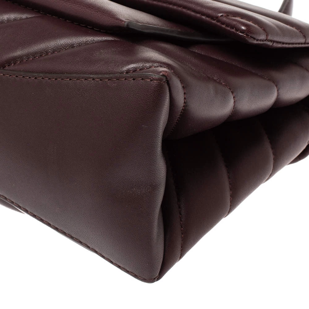 Michael Kors Burgundy Leather Medium Cece Shoulder Bag For Women - Image 11