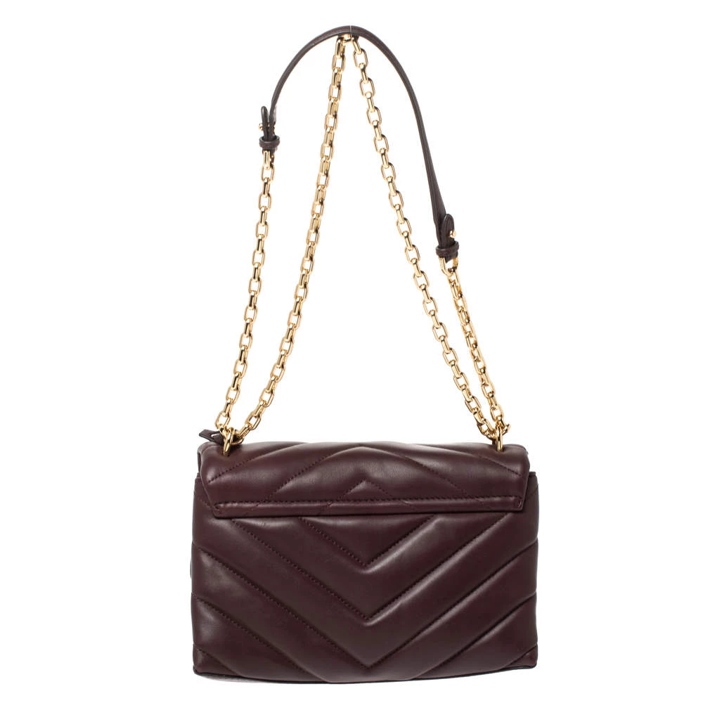 Michael Kors Burgundy Leather Medium Cece Shoulder Bag For Women - Image 4