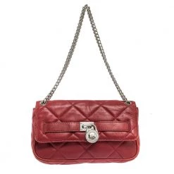 Michael Michael Kors Red Leather Shoulder Bag For Women