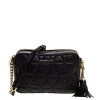 Michael Kors Black Quilted Leather Ginny Camera Crossbody Bag For Women