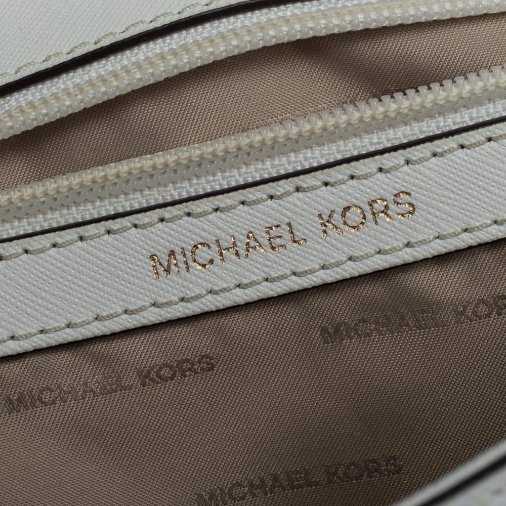 Michael Kors White Leather Small Ava Top Handle Bags For Women - Image 10