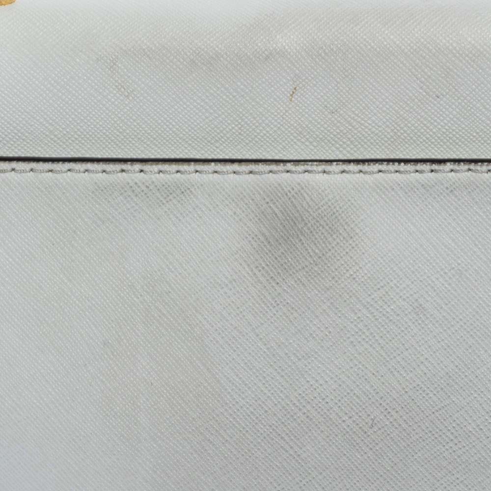 Michael Kors White Leather Small Ava Top Handle Bags For Women - Image 6