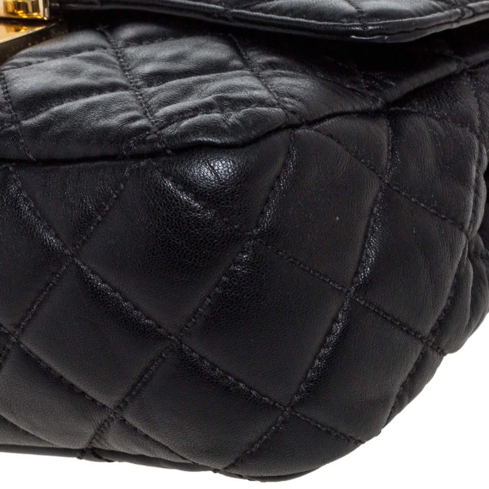 Michael Kors Black Leather Vivianne Shoulder Bag For Women - Image 13