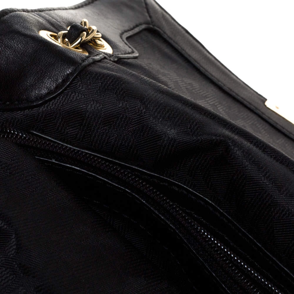 Michael Kors Black Leather Vivianne Shoulder Bag For Women - Image 10