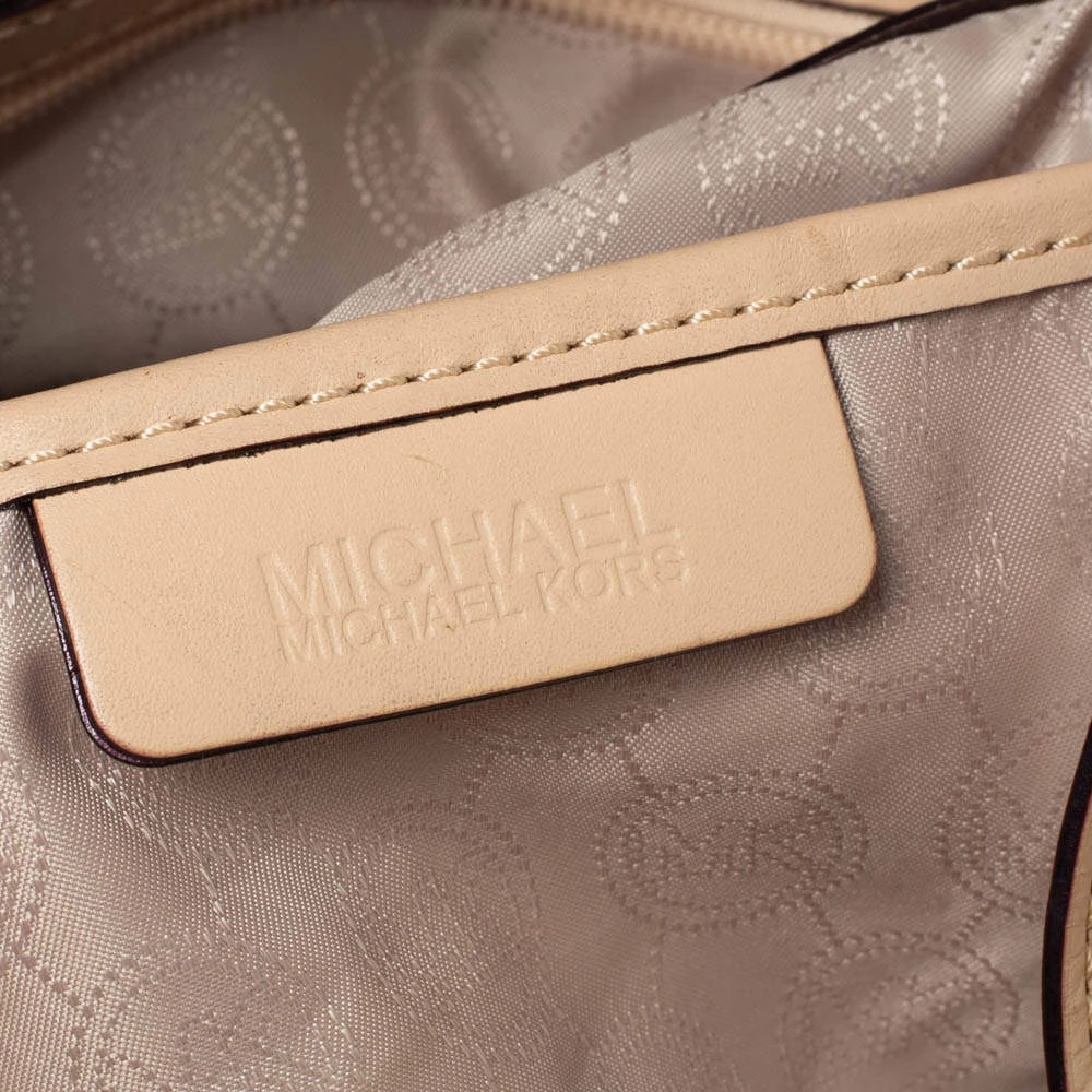 MICHAEL Michael Kors Rose Gold Signature Leather Jet Set East West Tote For Women - Image 8