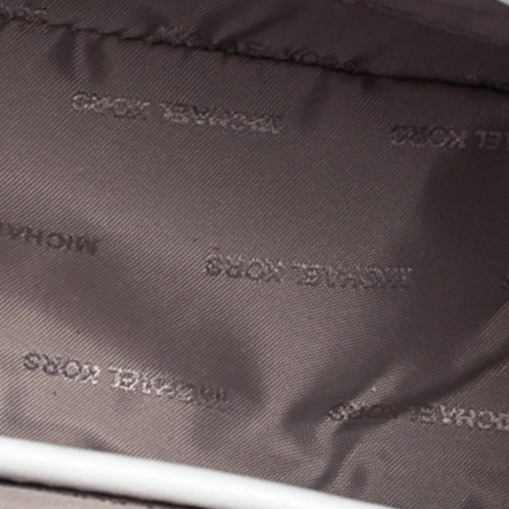 Michael Kors White Leather Mott Top Handle Bag For Women - Image 13