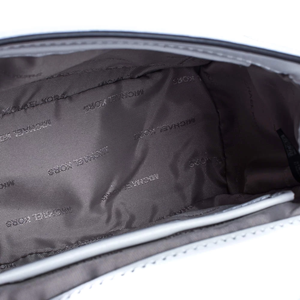 Michael Kors White Leather Mott Top Handle Bag For Women - Image 14