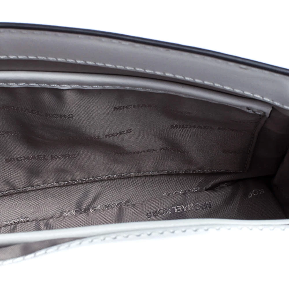 Michael Kors White Leather Mott Top Handle Bag For Women - Image 15