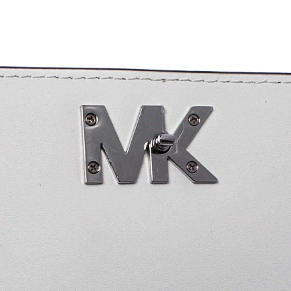 Michael Kors White Leather Mott Top Handle Bag For Women - Image 6