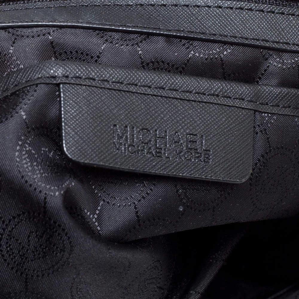 Michael Michael Kors Black Leather Medium Jet Set Top Zip Tote For Women - Image 8