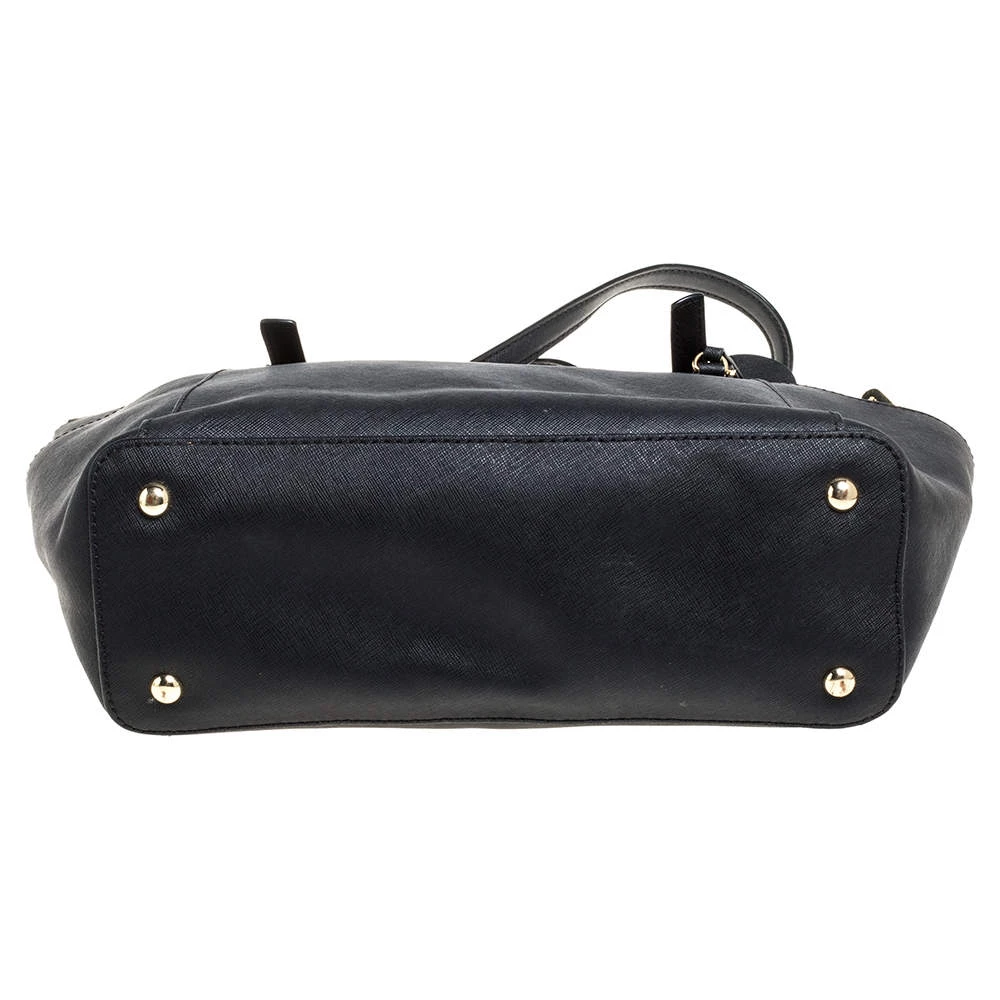 Michael Michael Kors Black Leather Medium Jet Set Top Zip Tote For Women - Image 6