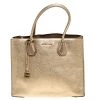 Michael Kors Metallic Gold Leather Large Mercer Tote For Women