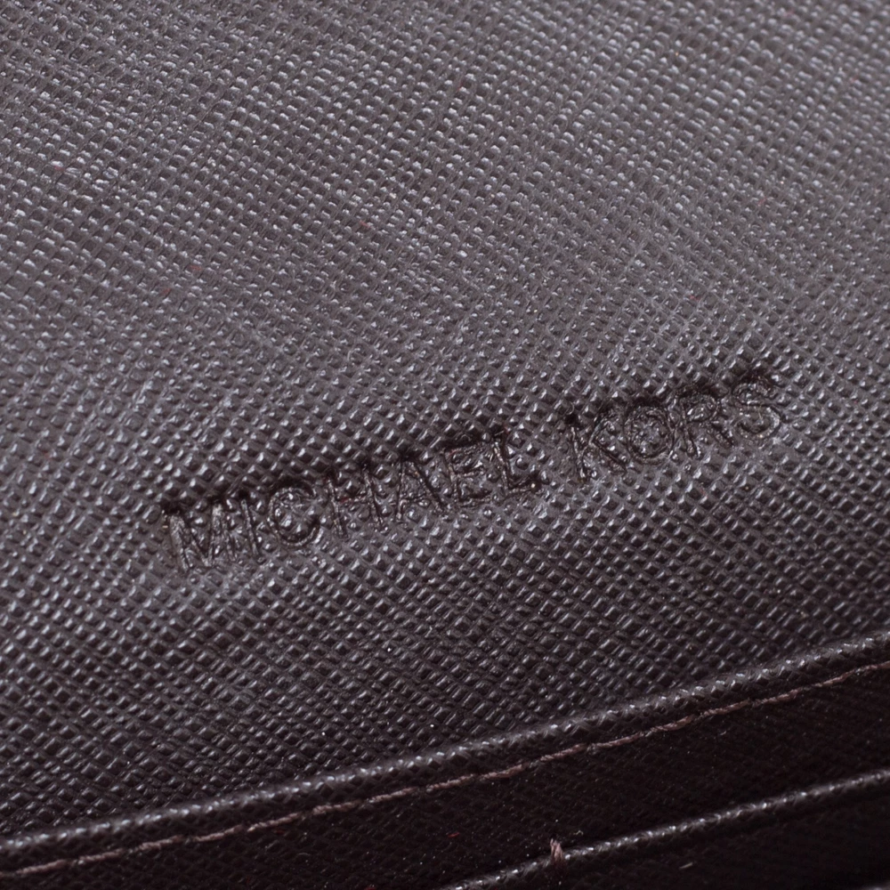 Michael Kors Khaki Camo Print Calfhair Flap Continental Wallet For Women - Image 7