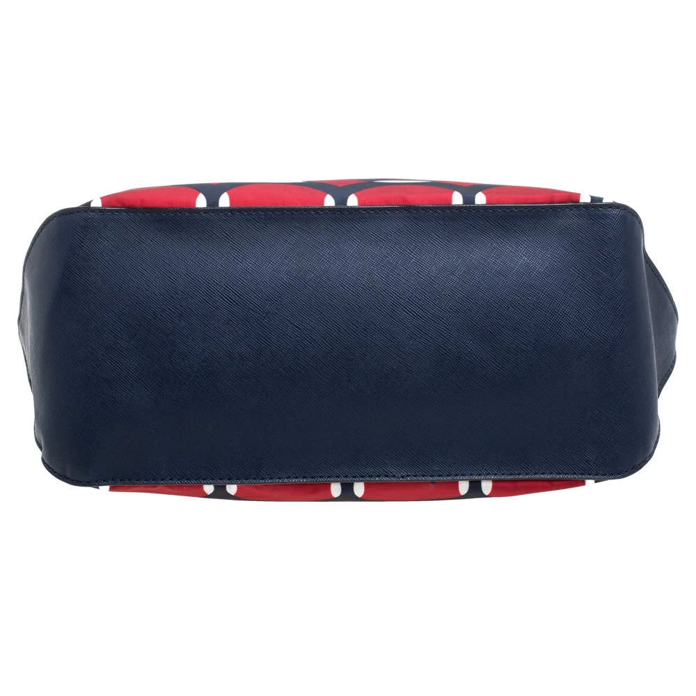 Michael Kors MICHAEL Micheal Kors Red/Blue Deco Print Nylon And Leather Kempton Tote For Women - Image 6