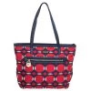 Michael Kors MICHAEL Micheal Kors Red/Blue Deco Print Nylon And Leather Kempton Tote For Women