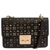 Michael Kors Black Perforated Leather Editor Sloan Crossbody Bag For Women