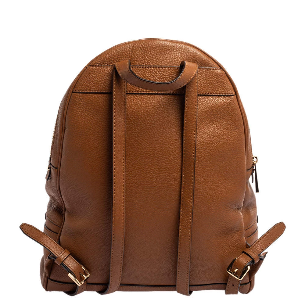 Michael Kors Brown Leather Medium Reazip Backpack For Women - Image 4
