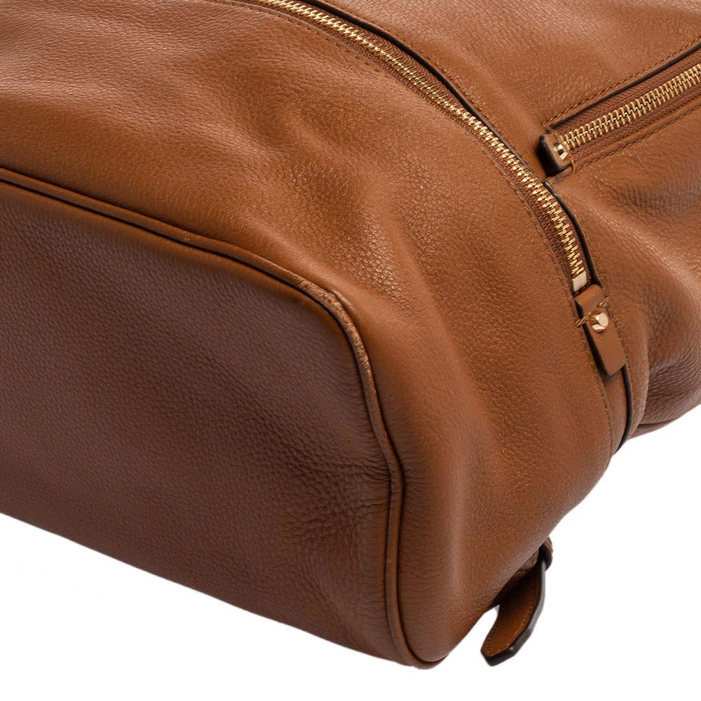 Michael Kors Brown Leather Medium Reazip Backpack For Women - Image 14