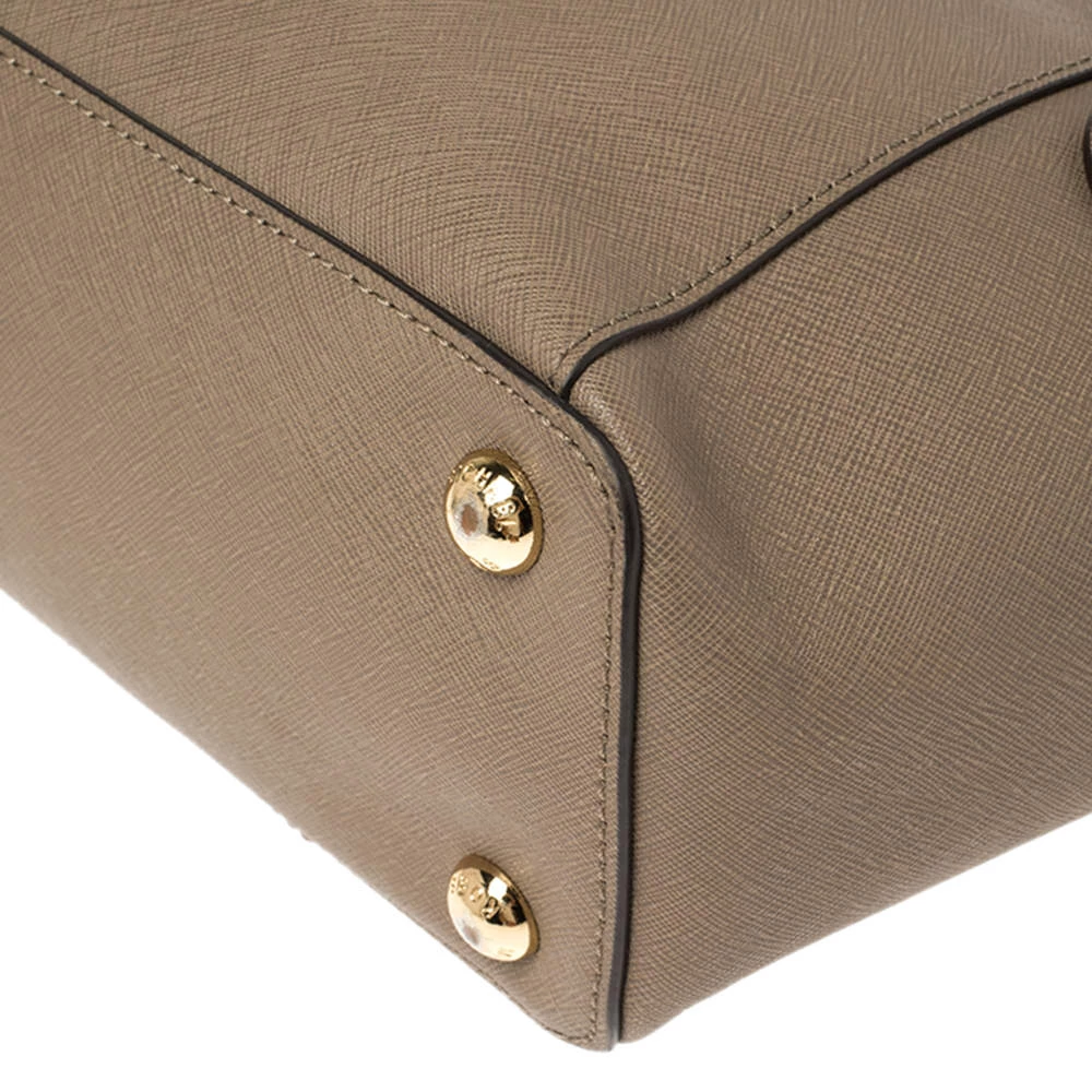 Michael Michael Kors Dark Beige Leather Medium Jet Set Top Zip Tote For Women - Image 12