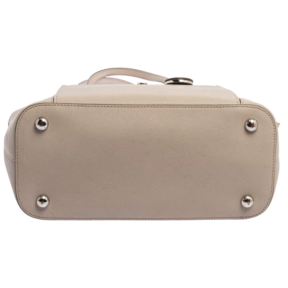 Michael Kors Grey Leather Jet Set Snap Pocket Tote For Women - Image 6