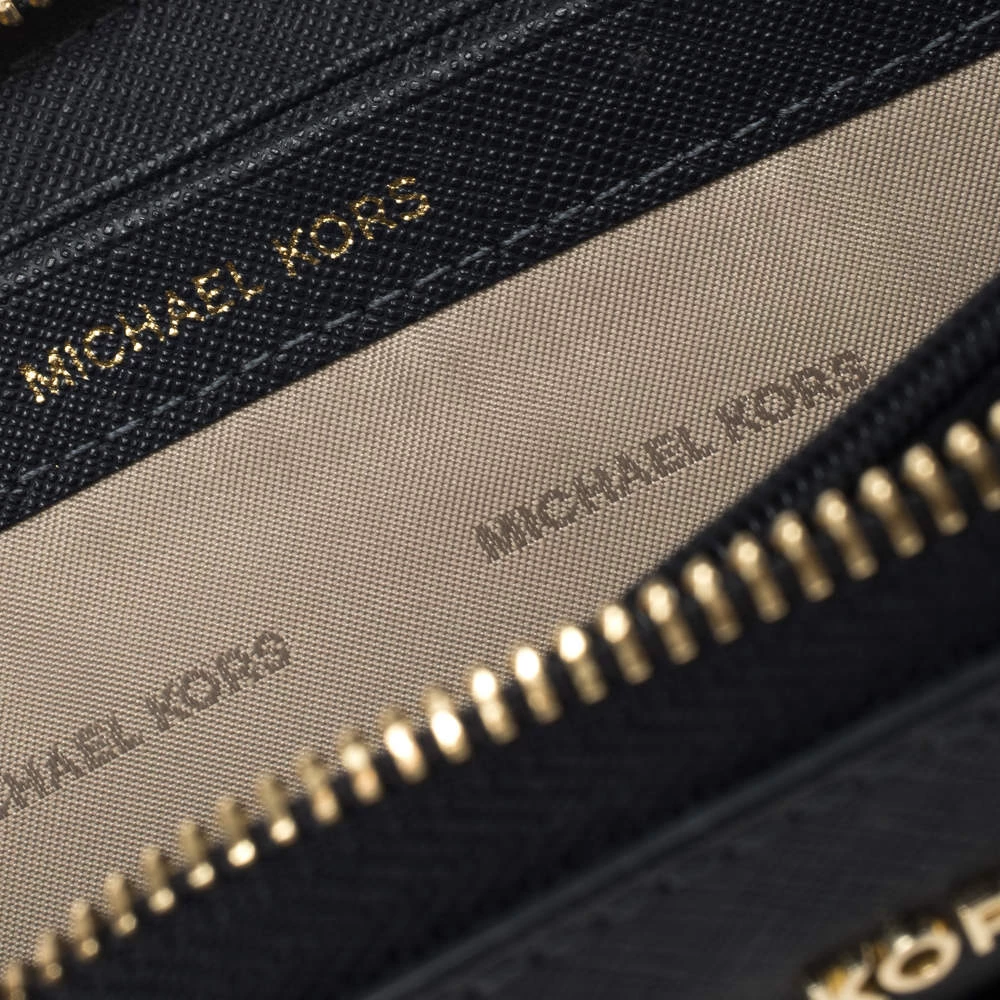 Michael Kors Navy Blue Leather Zip Around Continental Wallet For Women - Image 7