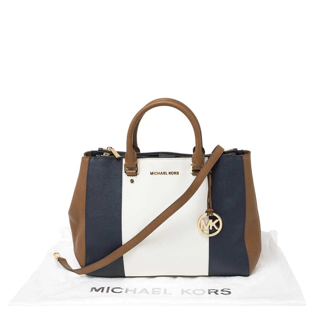Michael Kors Multicolor Leather Double Zip Jet Set Tote For Women - Image 9