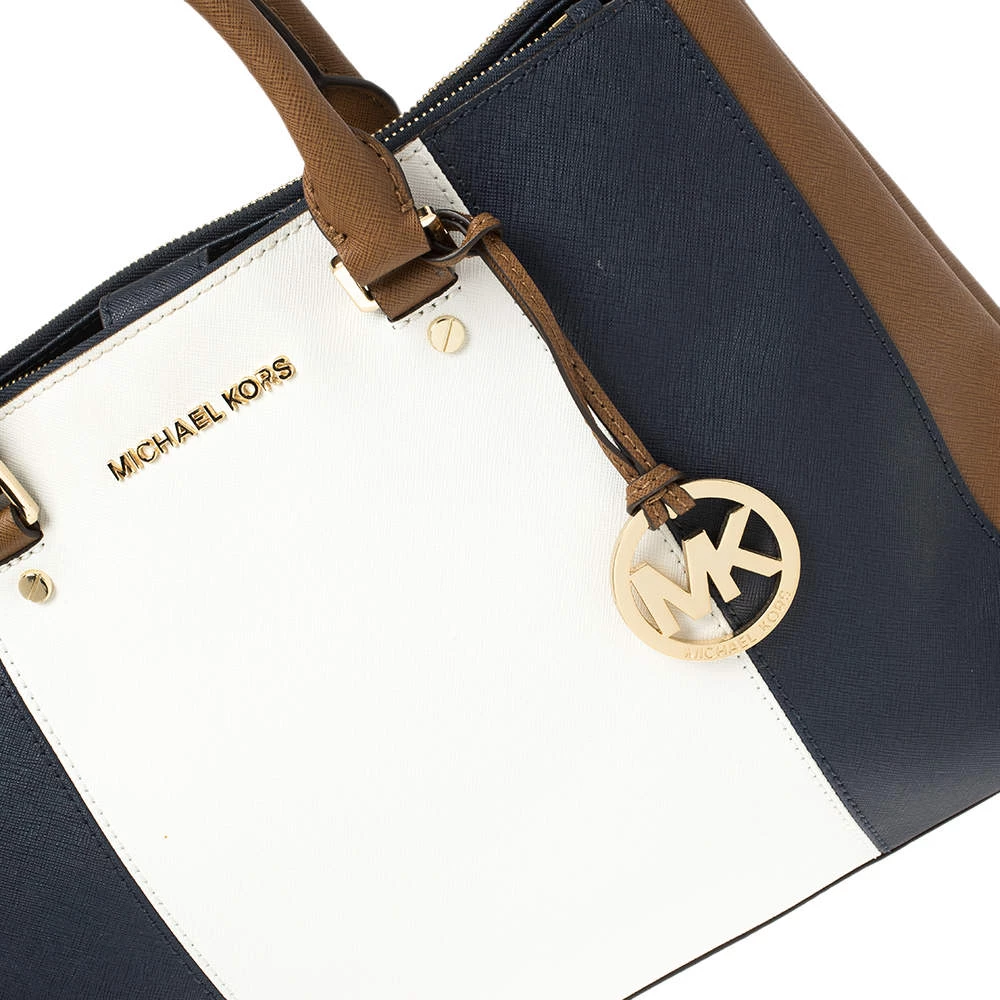 Michael Kors Multicolor Leather Double Zip Jet Set Tote For Women - Image 5