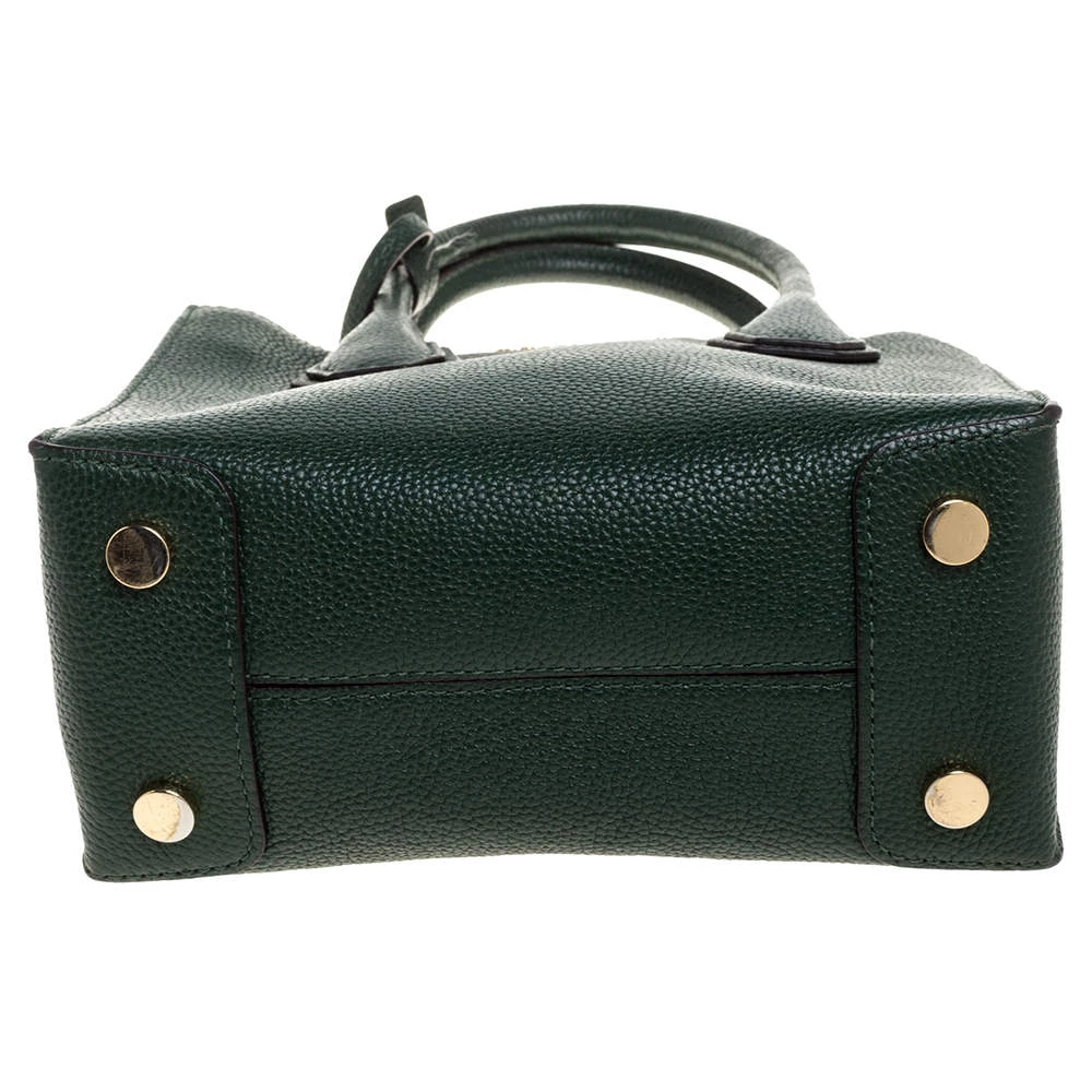Michael Kors Green Leather Mini Mercer Tote For Women - Image 6