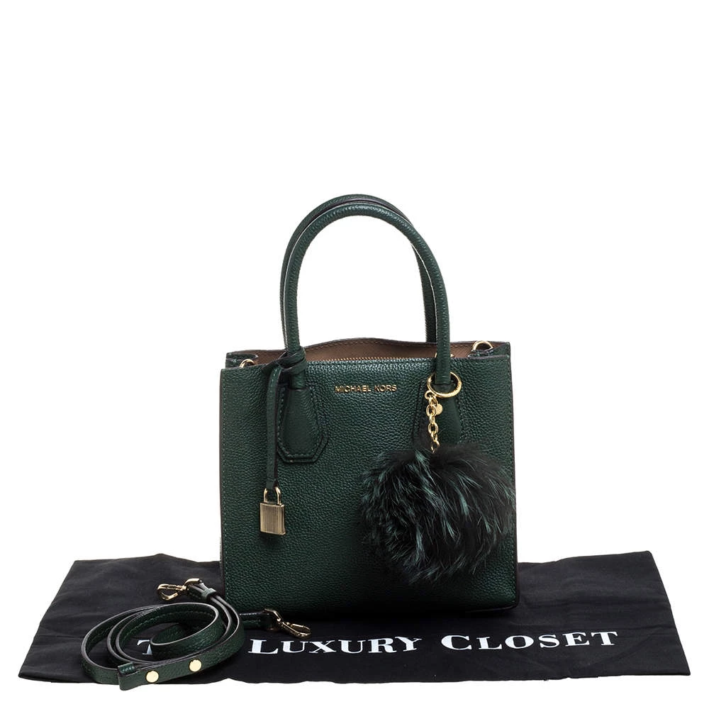 Michael Kors Green Leather Mini Mercer Tote For Women - Image 9