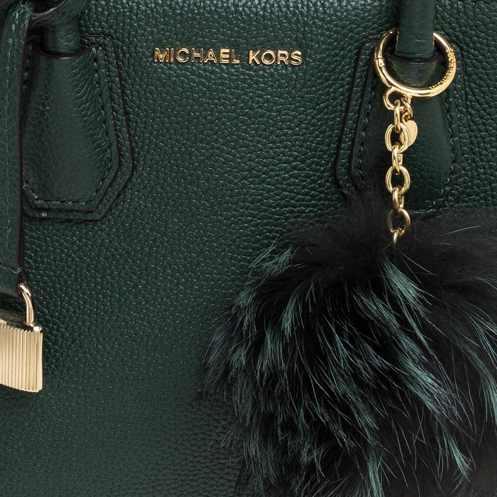 Michael Kors Green Leather Mini Mercer Tote For Women - Image 5