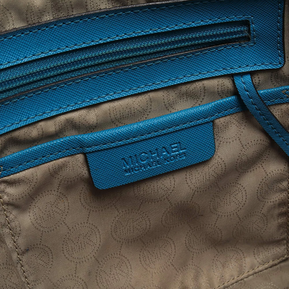 MICHAEL Michael Kors Blue Leather Medium Jet Set Tote For Women - Image 13