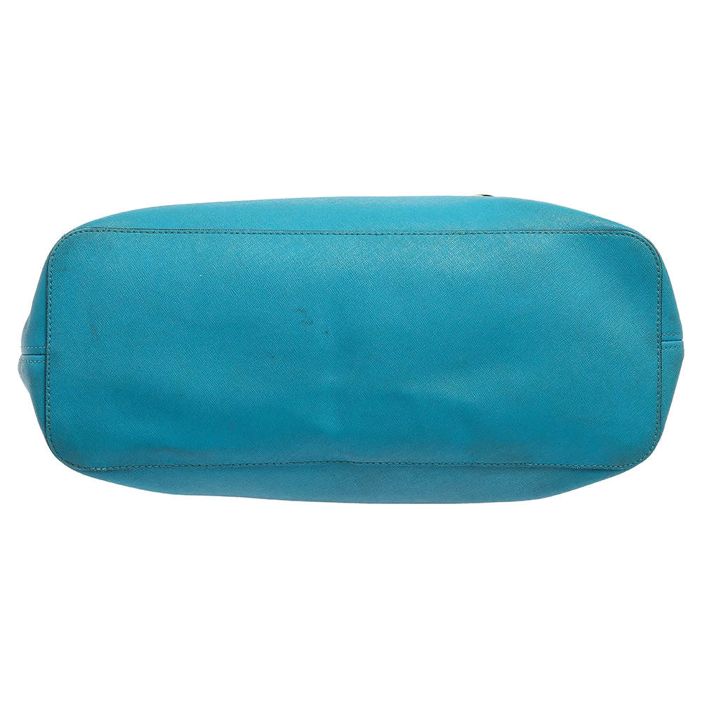 MICHAEL Michael Kors Blue Leather Medium Jet Set Tote For Women - Image 8