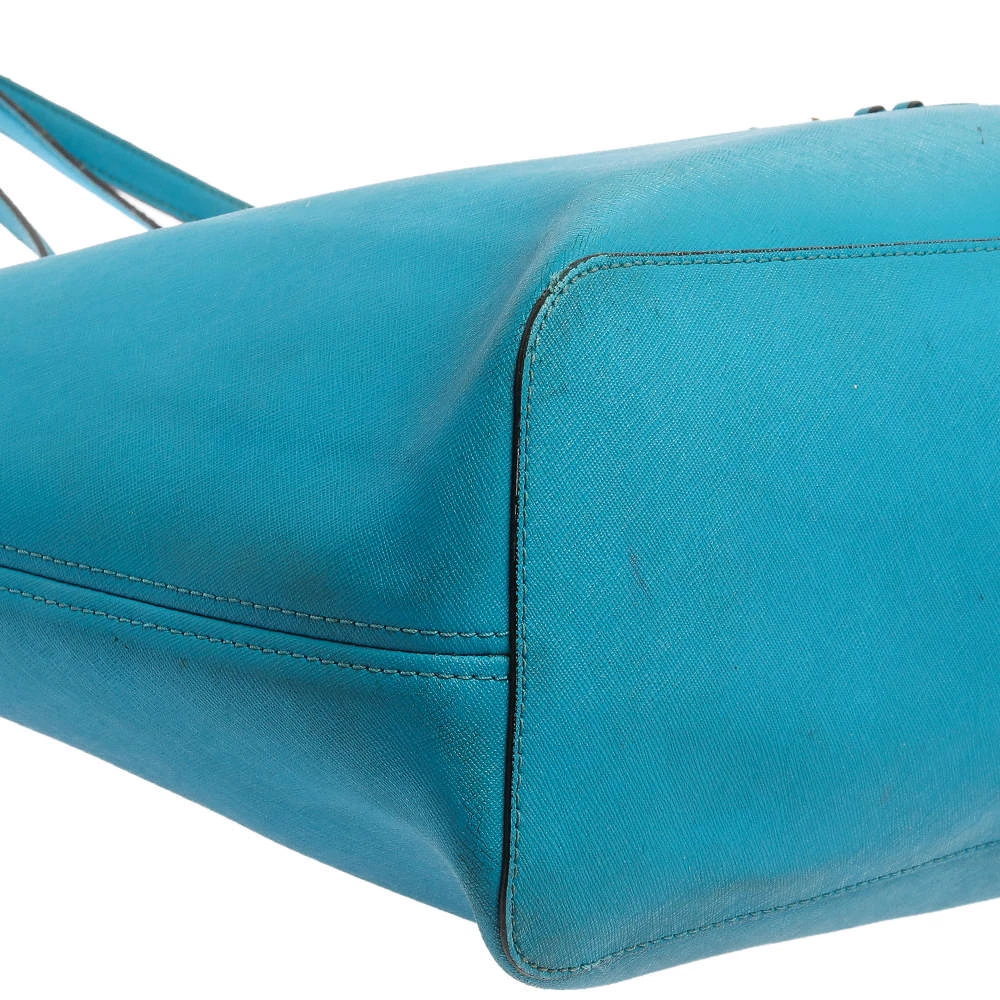 MICHAEL Michael Kors Blue Leather Medium Jet Set Tote For Women - Image 16