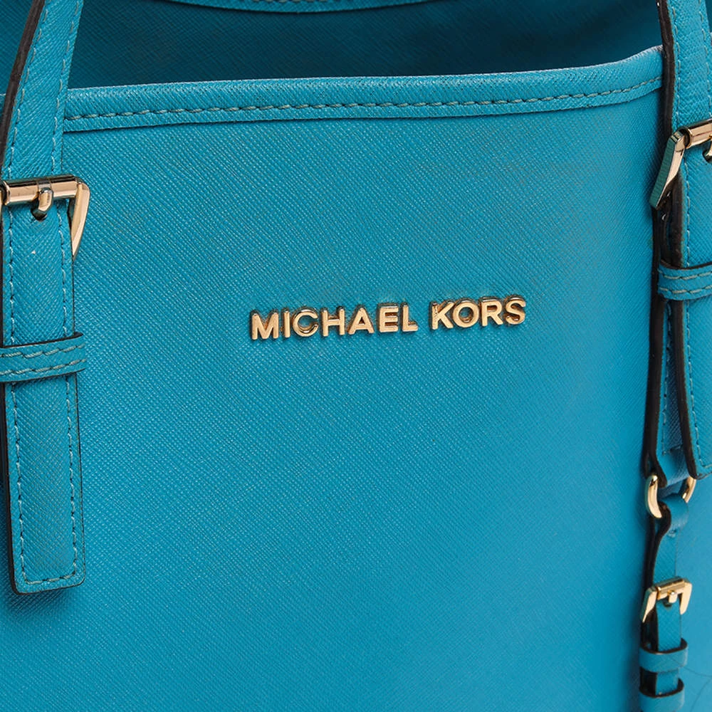 MICHAEL Michael Kors Blue Leather Medium Jet Set Tote For Women - Image 5