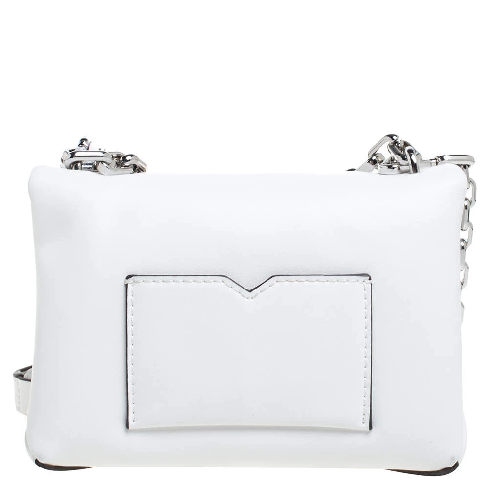 Michael Kors White Leather Extra Small Cece Top Handle Bag For Women - Image 4