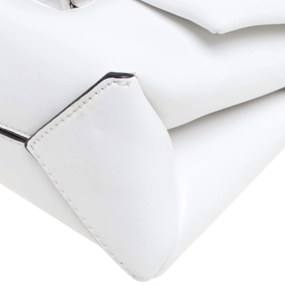 Michael Kors White Leather Extra Small Cece Top Handle Bag For Women - Image 10